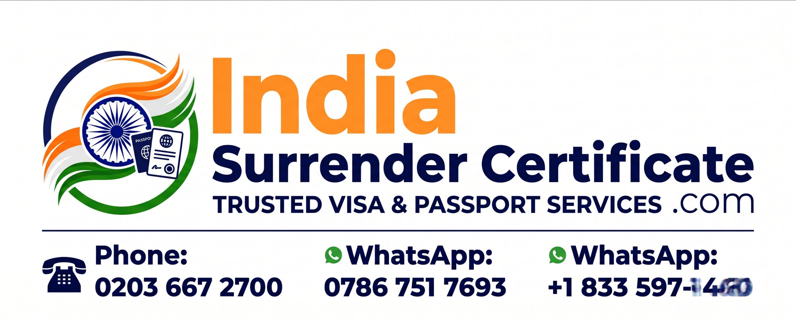 India Passport Surrender Certificate OCI UK London Birmingham